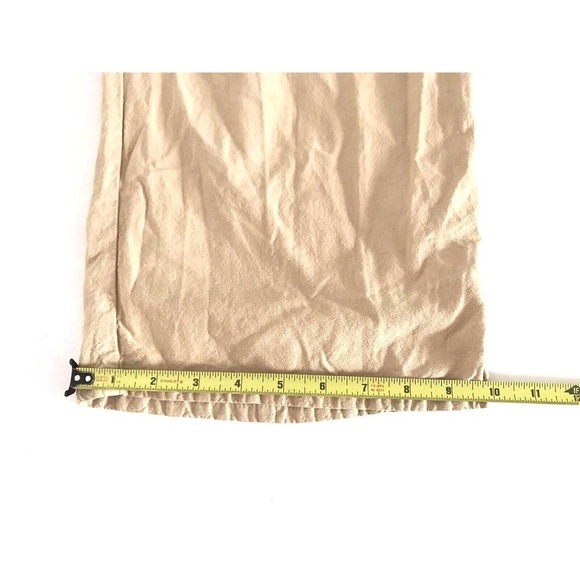 Gauzey | Wide Leg Capris Womens Size M Brown Cotton Drawstring Waist - Picture 8 of 10